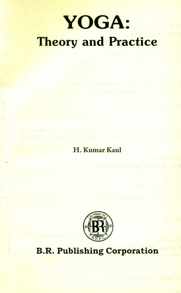 Yoga- Theory and Practice (An Old and Rare Book) - Retail Maharaj