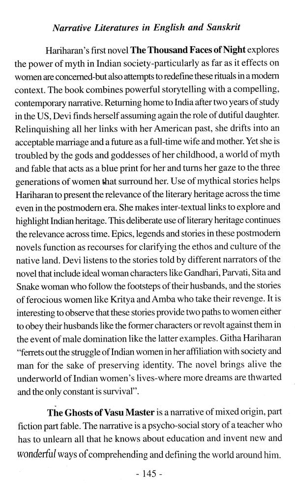 Narrative Literatures in English and Sanskrit (Proceedings of the Seminar held on 3rd and 4th September 2013) - Retail Maharaj