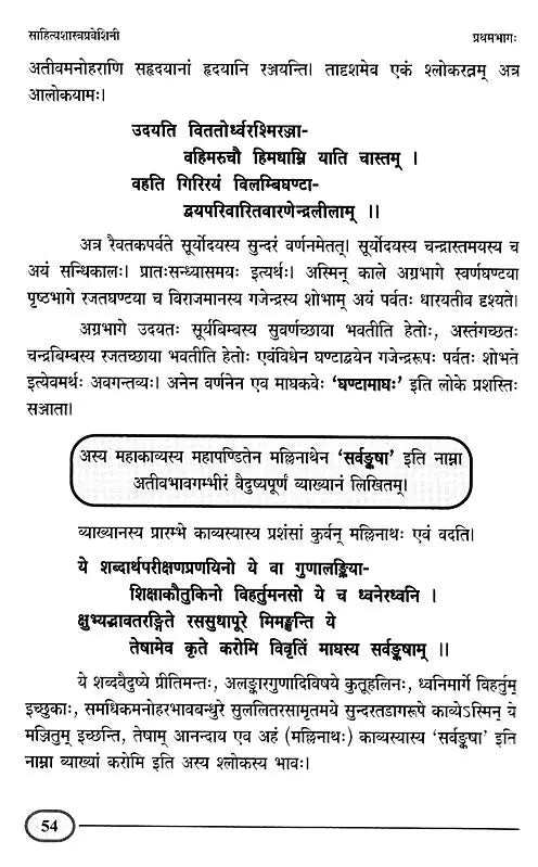 Sanskrit Sahitya Shastra Praveshini Set of 2 Volumes - Retail Maharaj