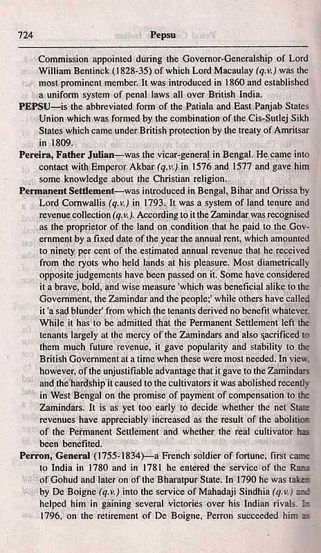 A Dictionary of Indian History (An Old and Rare Book)