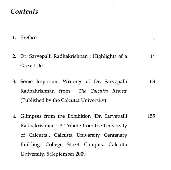 Dr. Sarvepalli Radhakrishnan and The University of Calcutta