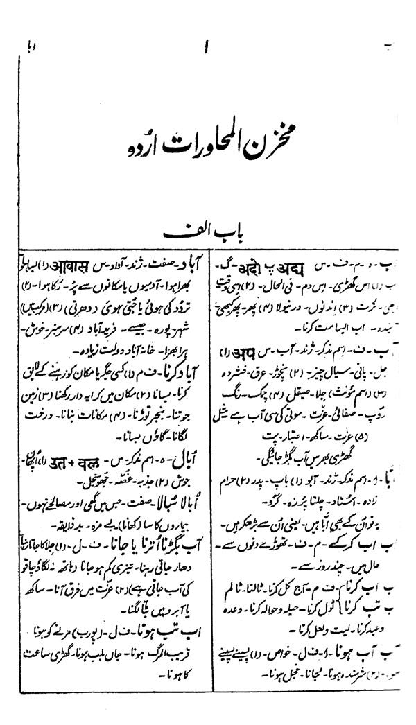 ہندوستانی مخزن المحاورات - Hindustani Makhzanul Muhawarat (Urdu) - Retail Maharaj