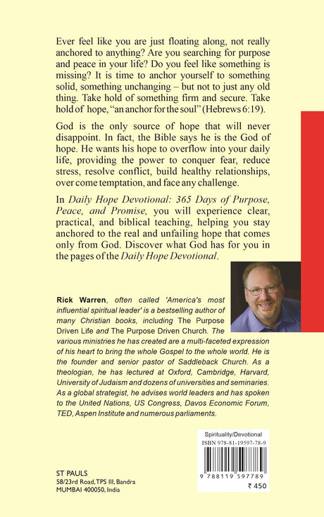 Daily Hope Devotional: 365 Days of Purpose, Peace, and Promise - Retail Maharaj