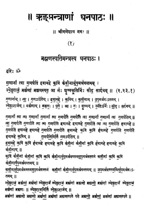 ऋङ्‌मन्त्राणां घनपाठ: Ghanapatha of Rigveda Mantras - Retail Maharaj