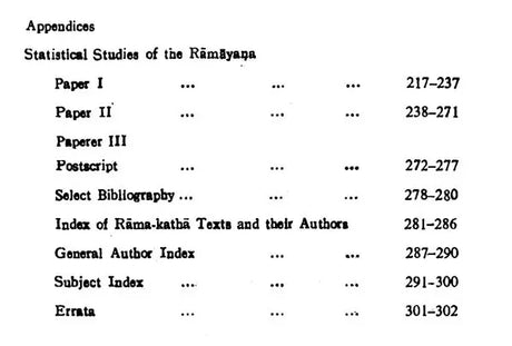 The Ramayana Its Origin and Growth- A Statistical Study - Retail Maharaj