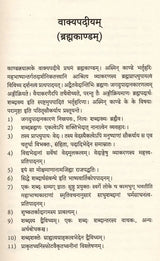 वाक्यपदीयम् (ब्रह्मकाण्डम्) बालबोधिनीव्याख्योपेतम्: Vakyapadiyam (Brahmakandam) with Balabodhini Commentary - Retail Maharaj