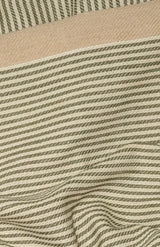 Handwoven Cotton Shawl – Beige & Green - Retail Maharaj