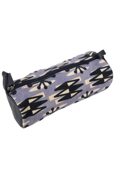 Printed Leather Canvas Pencil Pouch - Retail Maharaj
