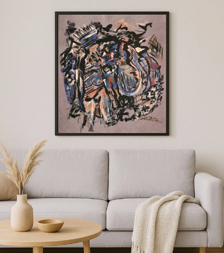 “The Crown” by Debajyoti Roy – Original Mixed Media Artwork (Acrylic, Oil & Ink on Canvas) - Retail Maharaj