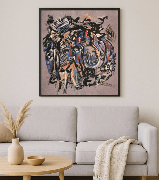 “The Crown” by Debajyoti Roy – Original Mixed Media Artwork (Acrylic, Oil & Ink on Canvas) - Retail Maharaj
