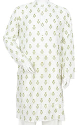 Cotton Viscose Kurta – White - Retail Maharaj