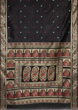 Baluchari Silk Saree – Black - Retail Maharaj