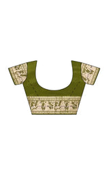 Baluchari Silk Saree with Zari Mina Work – Green - Retail Maharaj