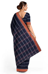 Santipuri Cotton Saree – Blue - Retail Maharaj