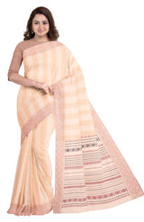 Tangail Cotton Saree – Cream - Retail Maharaj