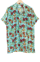 Printed Cotton Shirt – Blue - Retail Maharaj