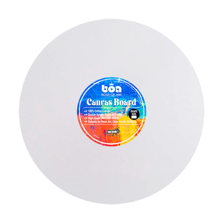 Boss of Art White Canvas Board Premium Cotton Assorted Shapes and Sizes - Retail Maharaj