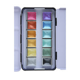 Brustro Metallic Watercolour Half Pans Set of 12 - Retail Maharaj