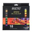 Brustro Artists Oil Colour Set of 18 Shades – Professional Rich Pigment Oil Paint Tubes - Retail Maharaj