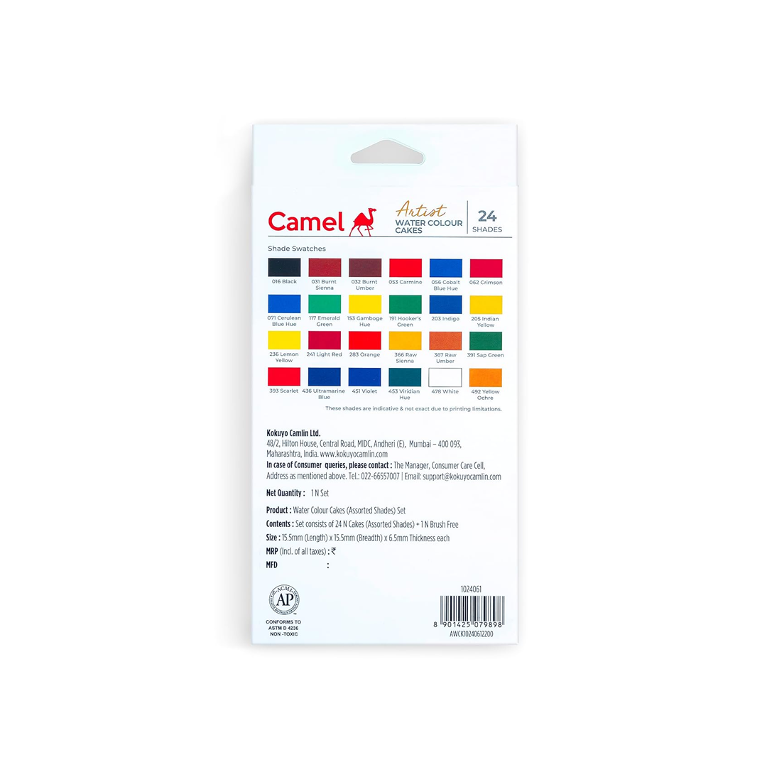 Camel Artist Water Colour Cakes Sets - Retail Maharaj