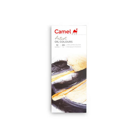 Camel Assorted Oil Paint Set 12 Shades 20ml Tubes for Professional Artists - Retail Maharaj