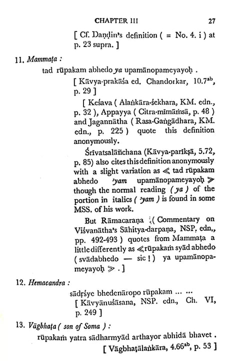 A History of Rupaka In the Alankara-Sastra (an Old and Rare Book) - Retail Maharaj