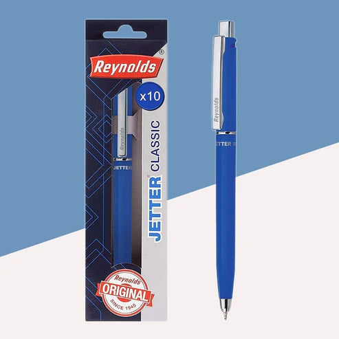 Reynolds Jetter Classic Ballpoint Pen – Blue ( Pack of 10 )