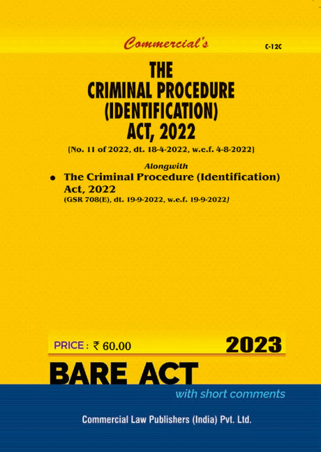 Criminal Procedure Identification Act, 2022 with Rules - Retail Maharaj