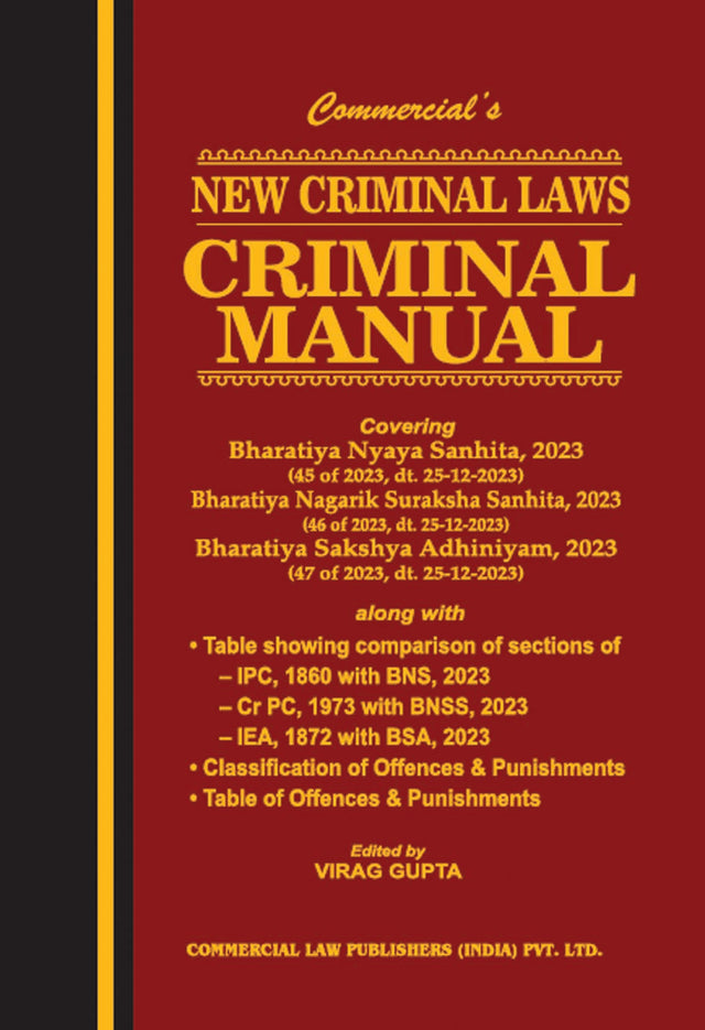 New Criminal Laws—Criminal Manual (Regular Edition) - Retail Maharaj