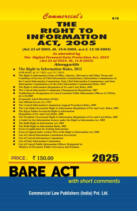 Right to Information Act, 2005 As amended by The Digital Personal Data Protection Act, 2023 - Retail Maharaj
