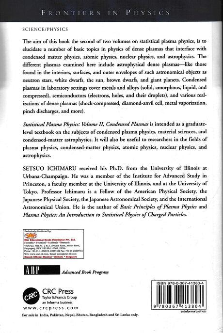 Statistical Plasma Physics, Volume II: Condensed Plasmas (Special Indian Edition - Reprint Year: 2020) - Retail Maharaj