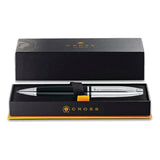 Cross Calais Chrome Black Ballpoint Pen with Polished Trim