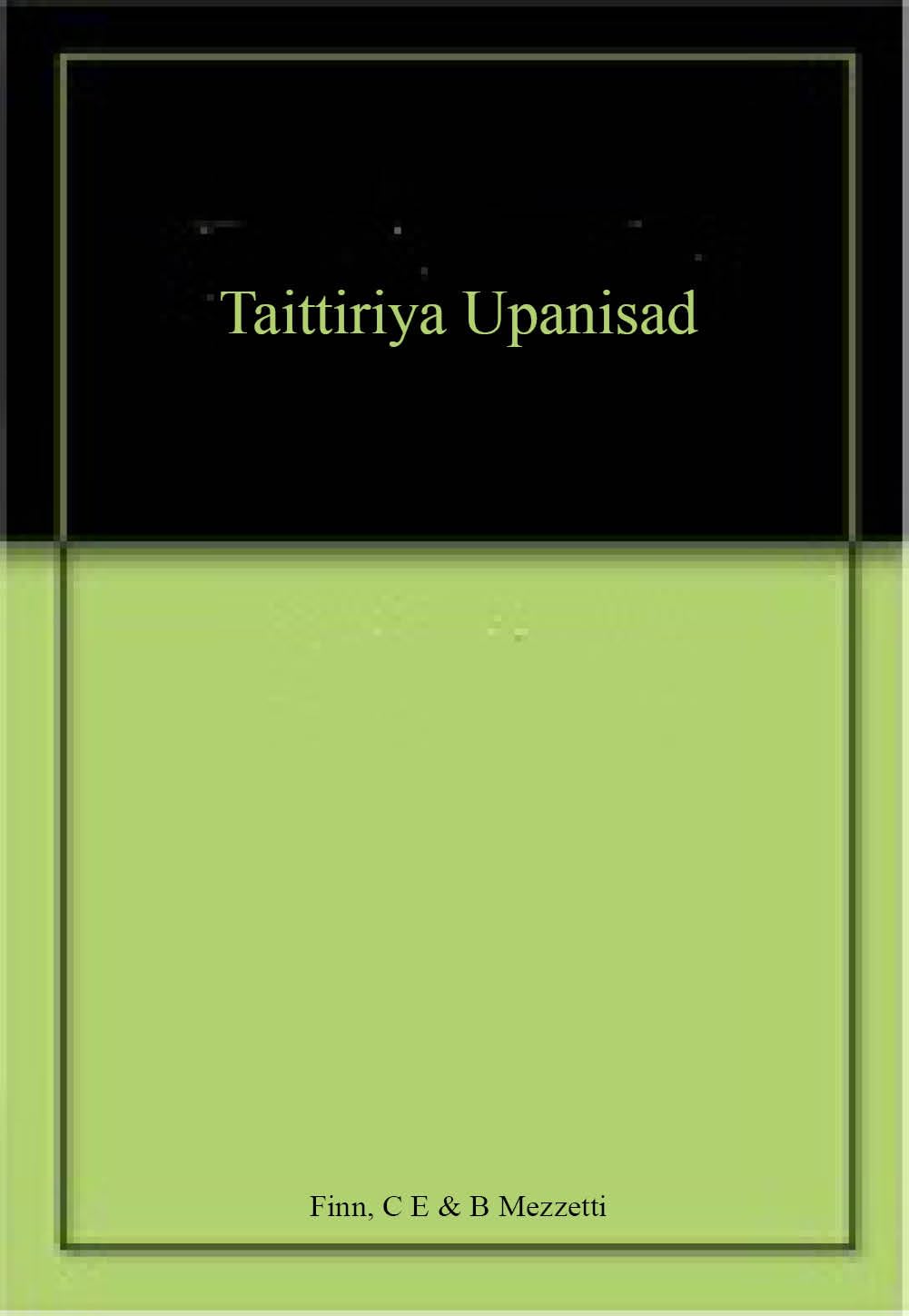 Taittiriya Upanisad - Retail Maharaj