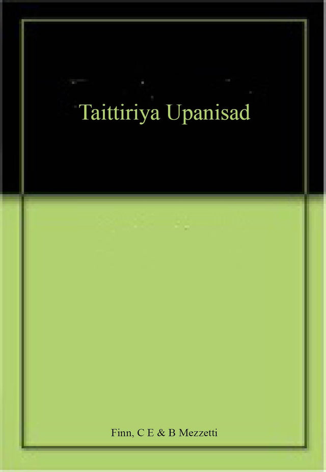 Taittiriya Upanisad - Retail Maharaj