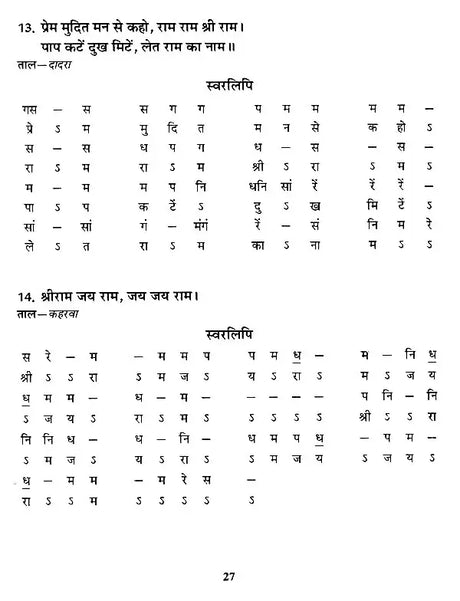 हिट भजनों की स्वरलिपियां- Transcripts of Hit Bhajans (With Notation) - Retail Maharaj