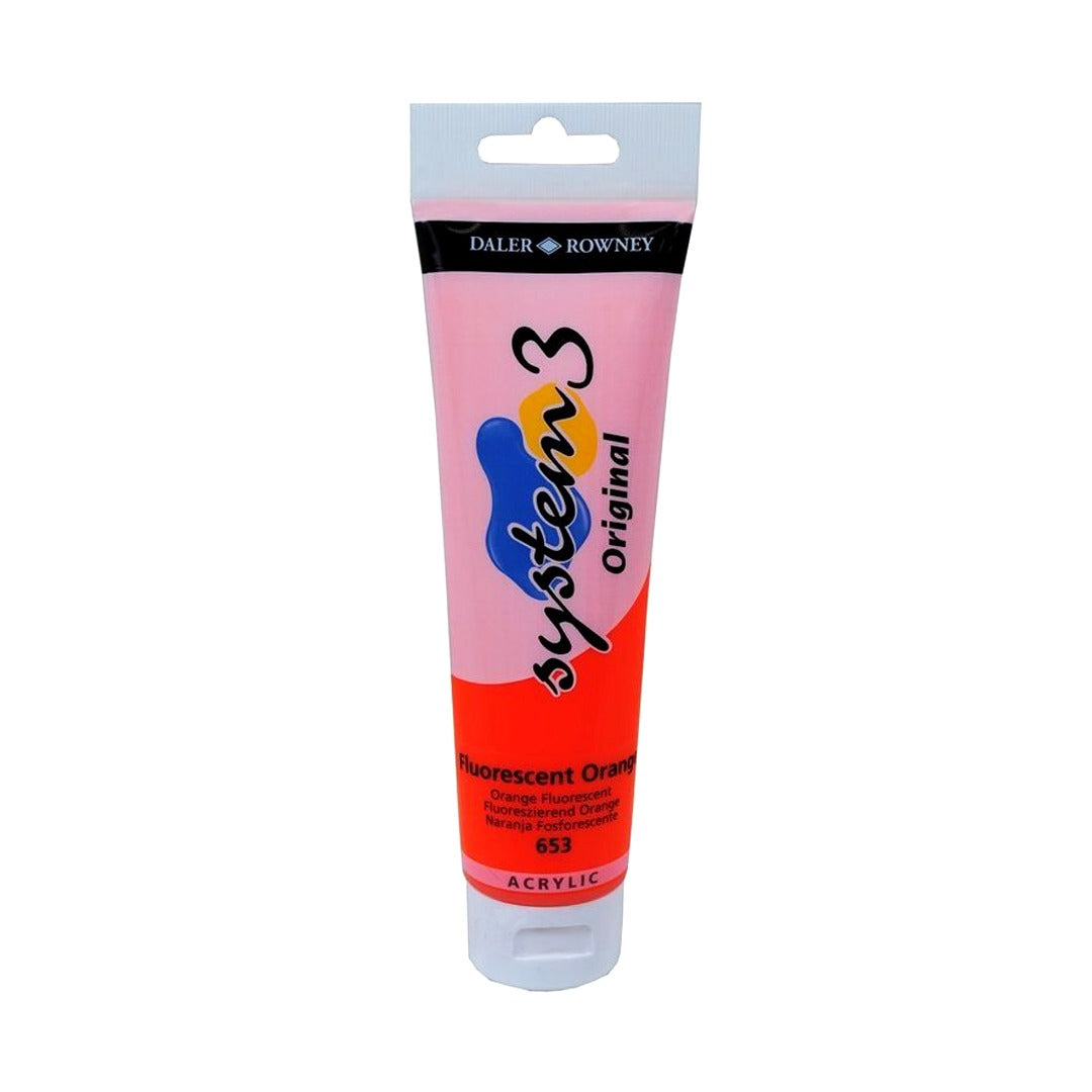 Daler Rowney System 3 Fluorescent Acrylic Colours Open Stock 150ml - Retail Maharaj