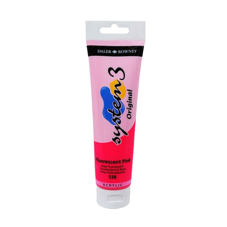 Daler Rowney System 3 Fluorescent Acrylic Colours Open Stock 150ml - Retail Maharaj