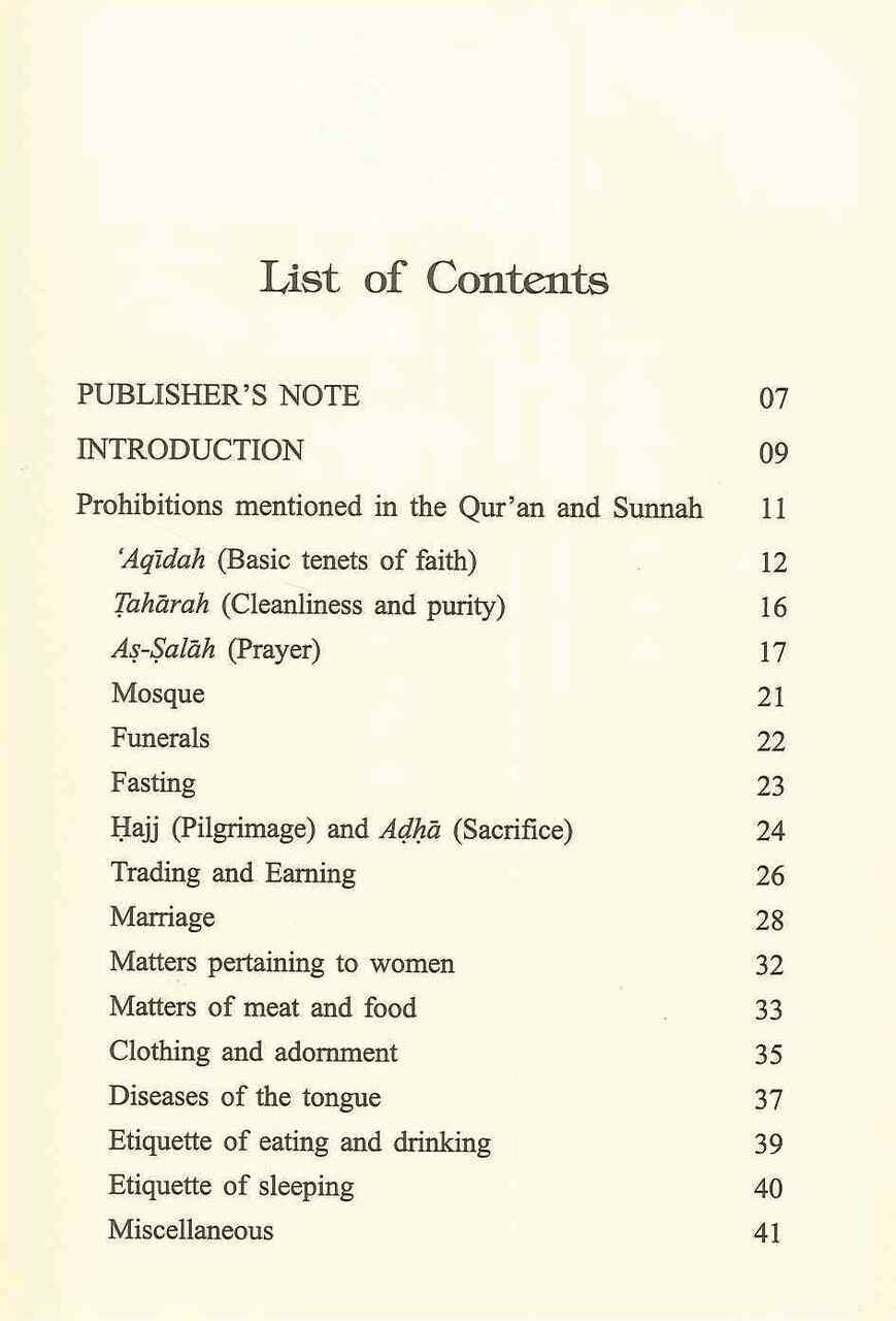 Manhiyyât: Prohibitions in Islam - Retail Maharaj