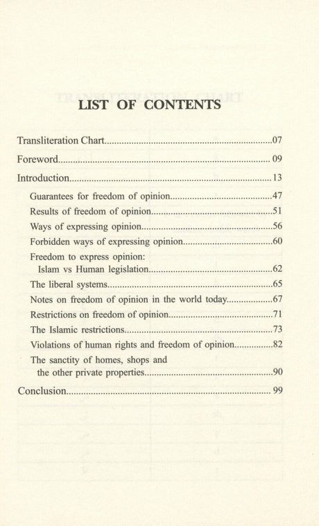 The Freedom of Opinion In Islam - Retail Maharaj