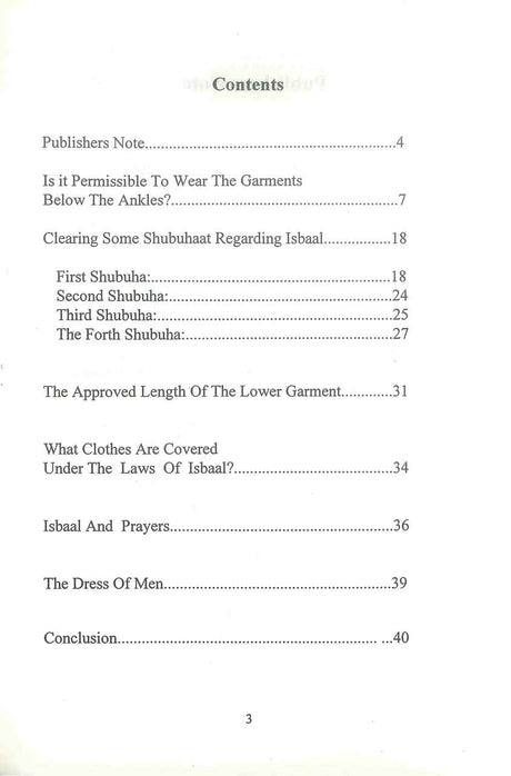 The Issue of Isbaal : According to the Qur’an & Sunnah - Retail Maharaj