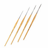 Stationerie Long Liner Brush Set of 4 Gold Edition Kolinsky Synthetic - Retail Maharaj