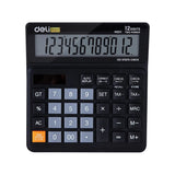 Deli Smart 12 Digit Dual Power Business Calculator with Tax and Check Function - Retail Maharaj