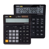 Deli Smart 12 Digit Dual Power Business Calculator with Tax and Check Function - Retail Maharaj