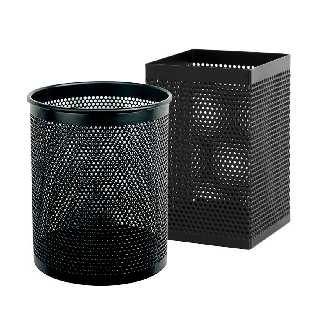 Deli Metal Mesh Pen Holder Desk Organizer Black - Retail Maharaj