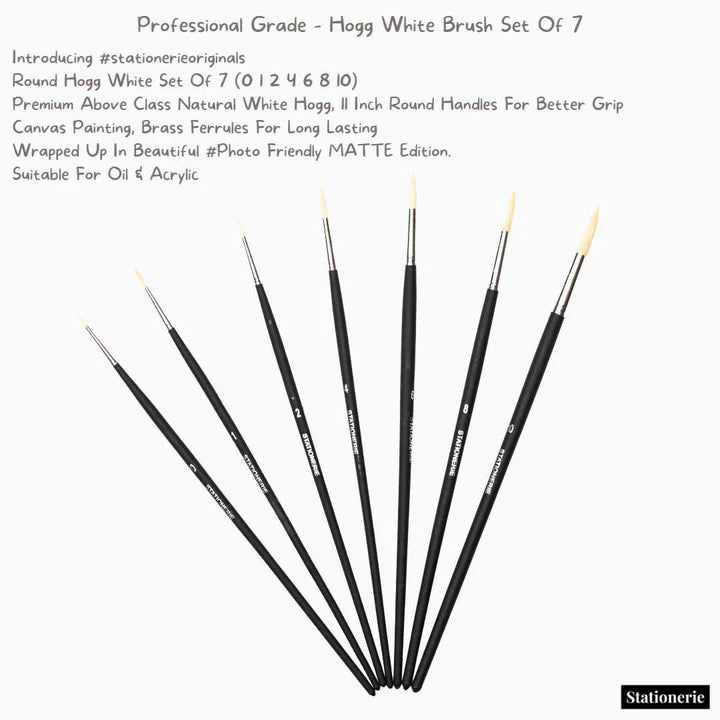 Retail Maharaj Round Brush Set of 7 Chungking Hog Bristles - Retail Maharaj