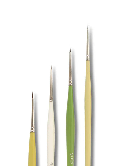 Retail Maharaj Dinky Liner Brush Set of 4 Kolinsky Synthetic - Retail Maharaj