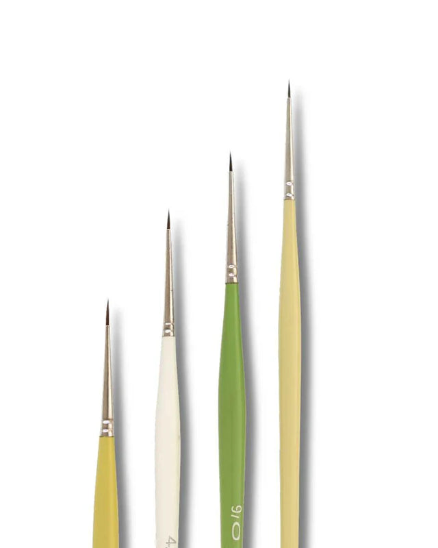 Retail Maharaj Dinky Liner Brush Set of 4 Kolinsky Synthetic - Retail Maharaj