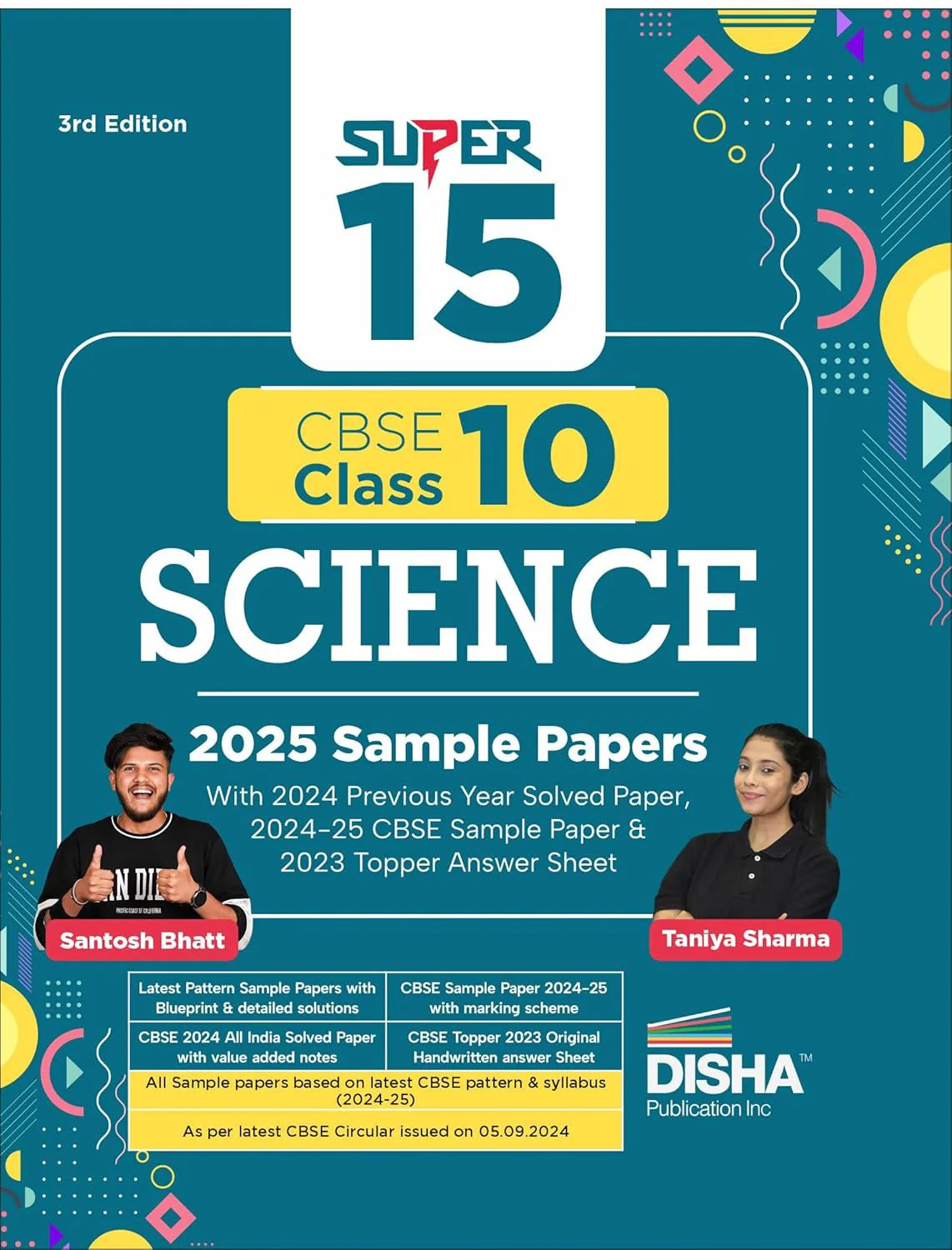 Super 15 CBSE Class 10 Science 2025 Sample Papers with 2024 Previous Year Solved Paper,2024-25 CBSE Sample Paper & 2023 Topper Answer Sheet 3rd Edition - Retail Maharaj