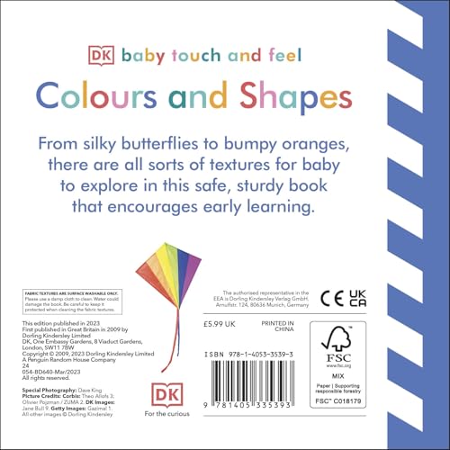Baby Touch and Feel Colours and Shapes [Board book] DK - Retail Maharaj