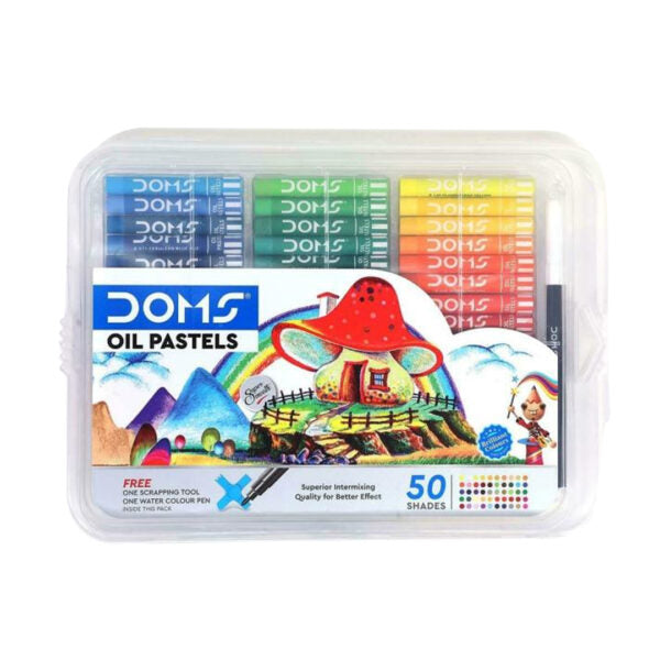DOMS Oil Pastel Set – 50 Shades Plastic Pack - Retail Maharaj